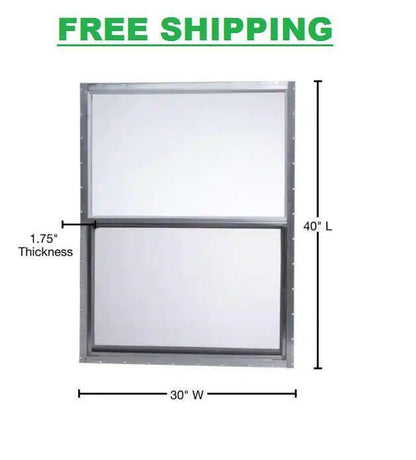 Mobile Home Single Hung Aluminum Window Silver Lightweight Insect Screen