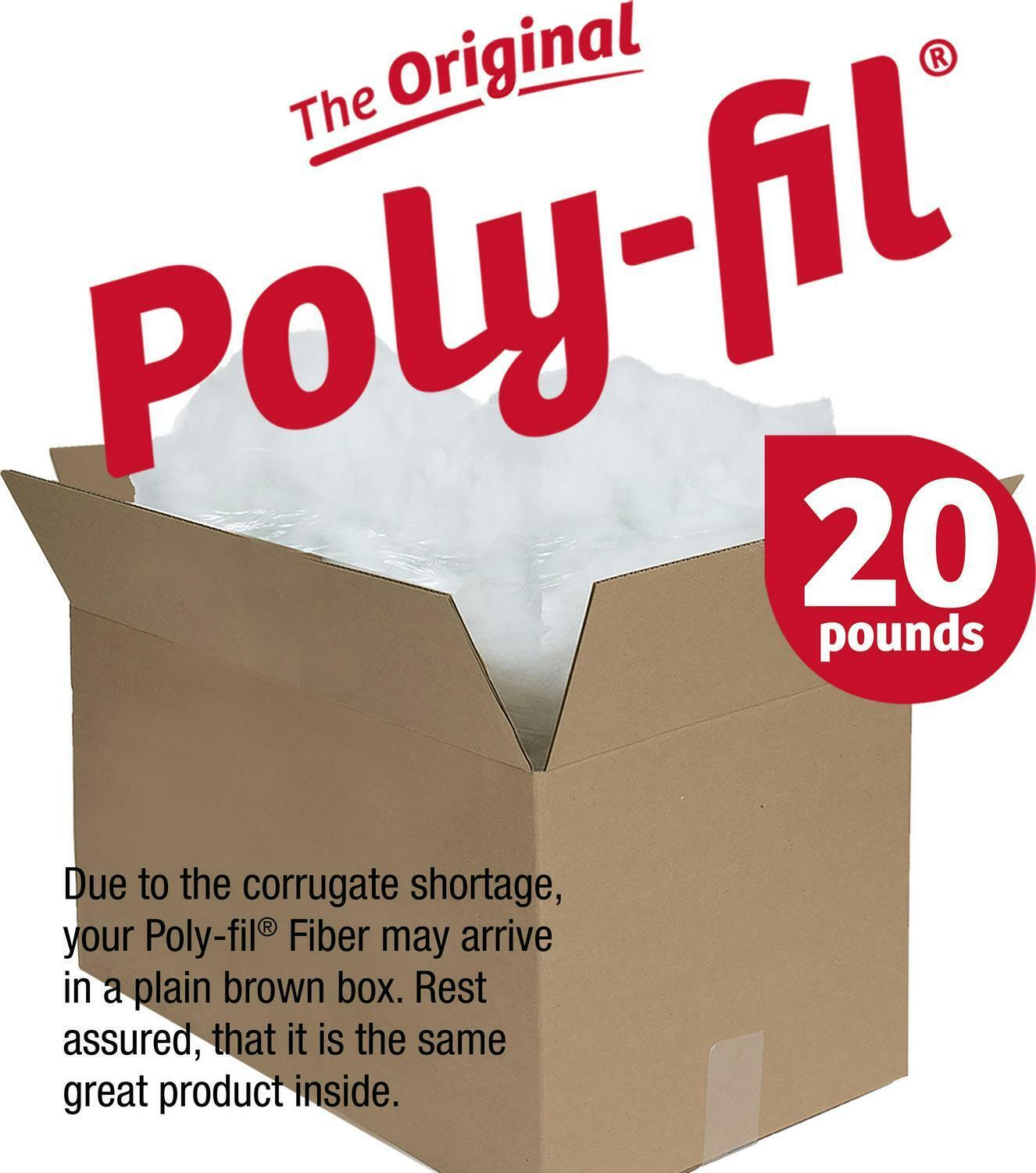 Poly-Fil Pillows Stuffing Polyester Fiber Soft Fills Cushion Polyfil Stuff 20LB