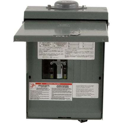 QO 30-Amp 4-Space 8-Circuit Generator Main Breaker Outdoor Manual Transfer Switc