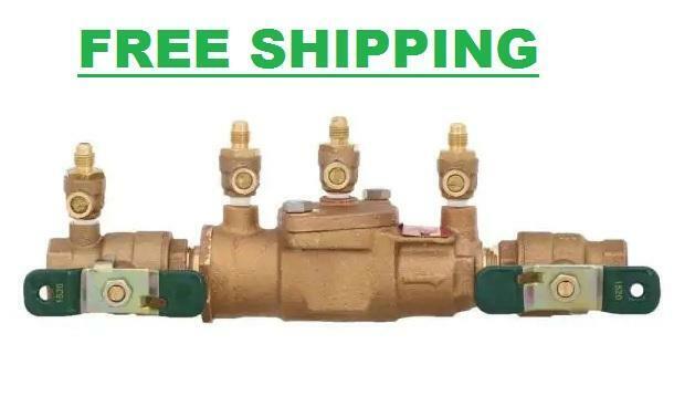 Watts Double Check Valve Assembly Backflow Preventer 3/4 in. FPT x FPT Bronze