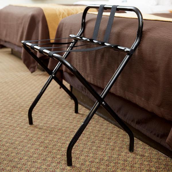 Lancaster Table Seating Folding Portable Hotel Metal Luggage Rack with Guard