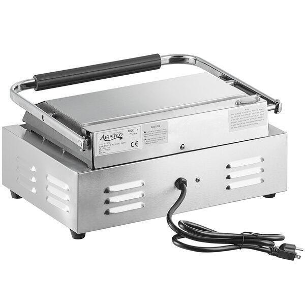 Heavy-Duty Commercial Panini Sandwich Grill Food Press Smooth Griddle Restaurant