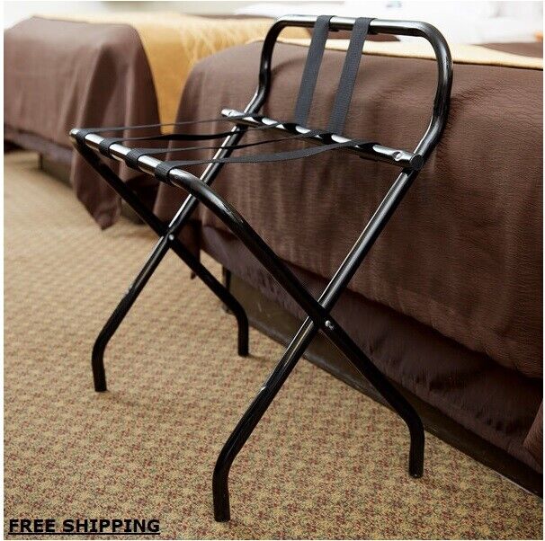 Lancaster Table Seating Folding Portable Hotel Metal Luggage Rack with Guard