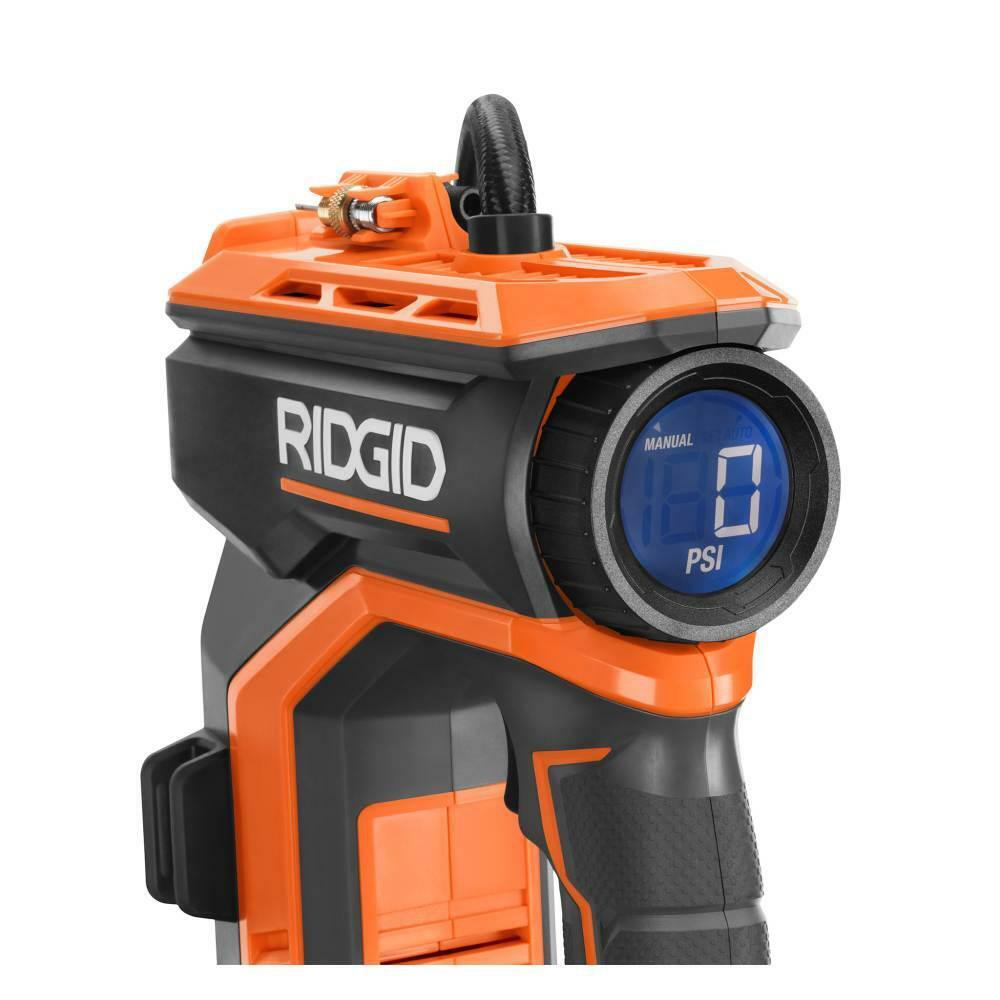 RIDGID 18-Volt Digital Inflator Cordless Electric Automatic Shut-off (Tool Only)