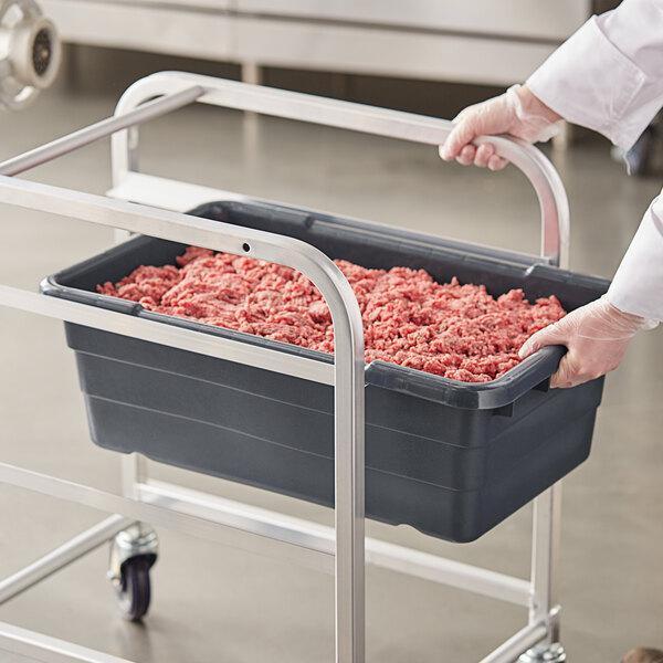 6 PACK Meat Lug 15" x 25'' x 8'' Storage Food Tote Commerical Proccesing Tub Bin