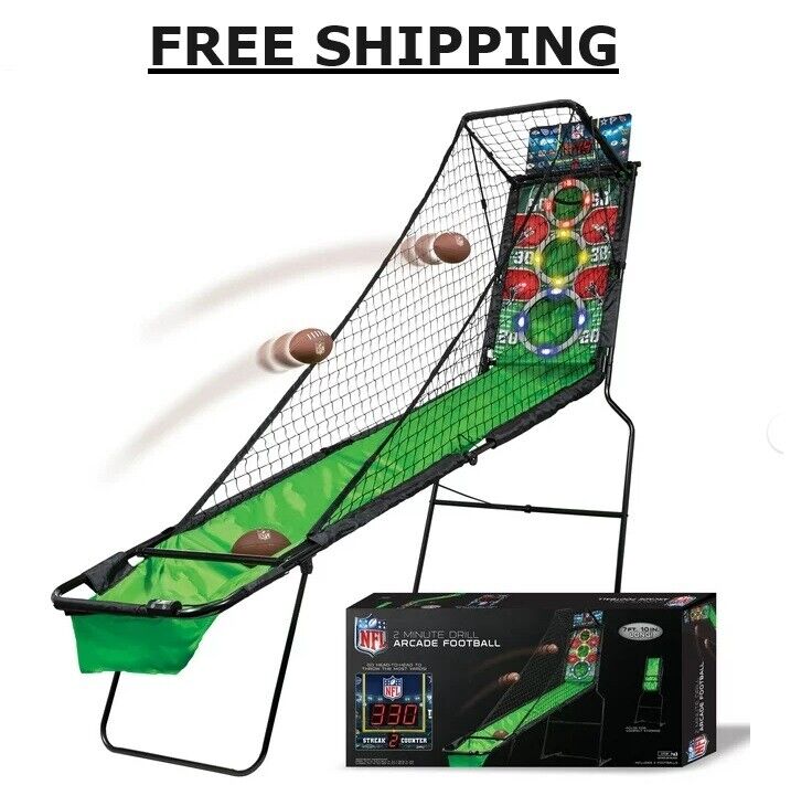 NFL 2-Minute Drill Arcade Football Game with LED Scoring Passing Folding Sports