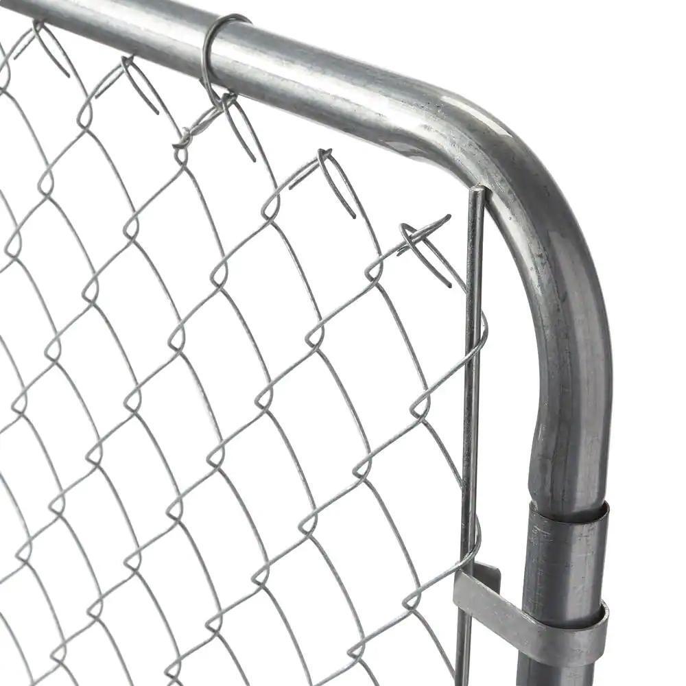 Chain Link Fence Gate Galvanized Metal 6 X 5 ft. Adjustable Single Walk-Through