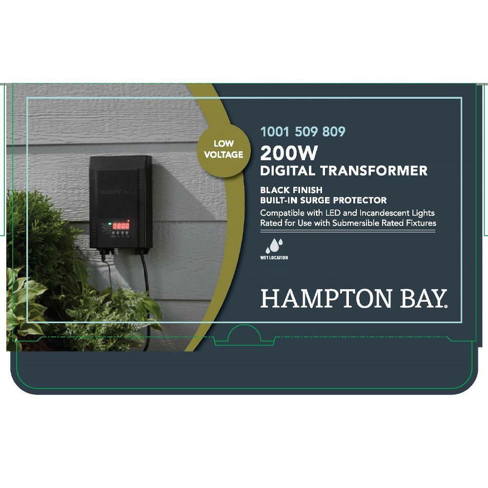 Hampton Bay Low-Voltage 200-Watt Landscape Transformer Weather Durable Outdoor