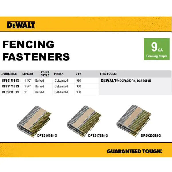 Barbed Paper Tape Fencing Staples 1.5 in. x 9-Gauge Galvanized (960 per Box)