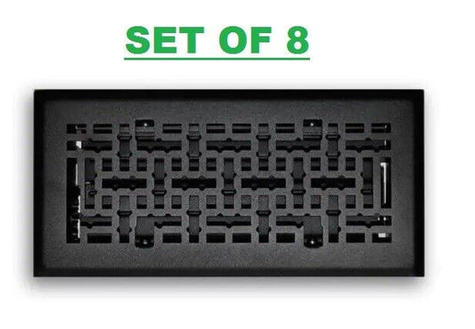 8 Pack Steel Air Diffuser Floor Air Vent Covers Grille Register Grate 4 X 10 in.