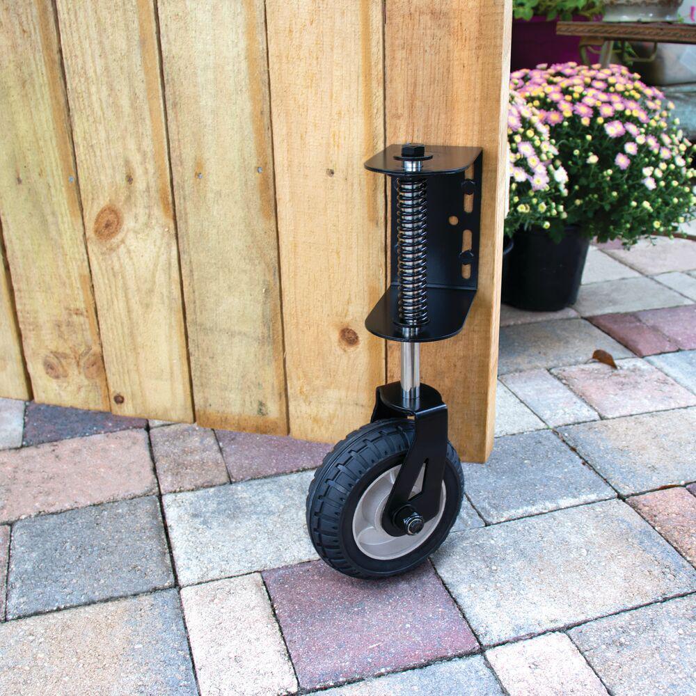 Heavy-duty Gate Wheel | Steel Spring Loaded Hardware Fence Swivel Caster Heavy