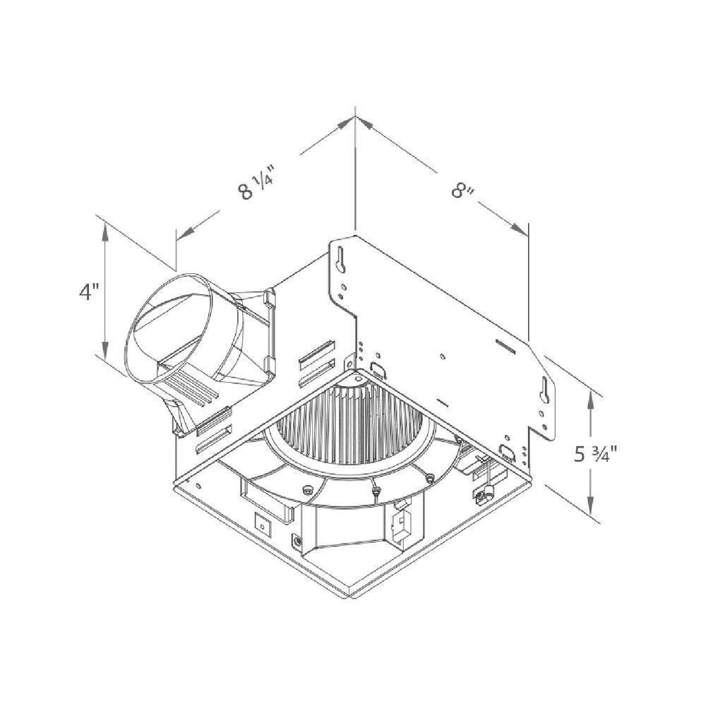 Delta Exhaust Bath Fan LED Light Vent Breez GreenBuilder Series 80 CFM Ceiling