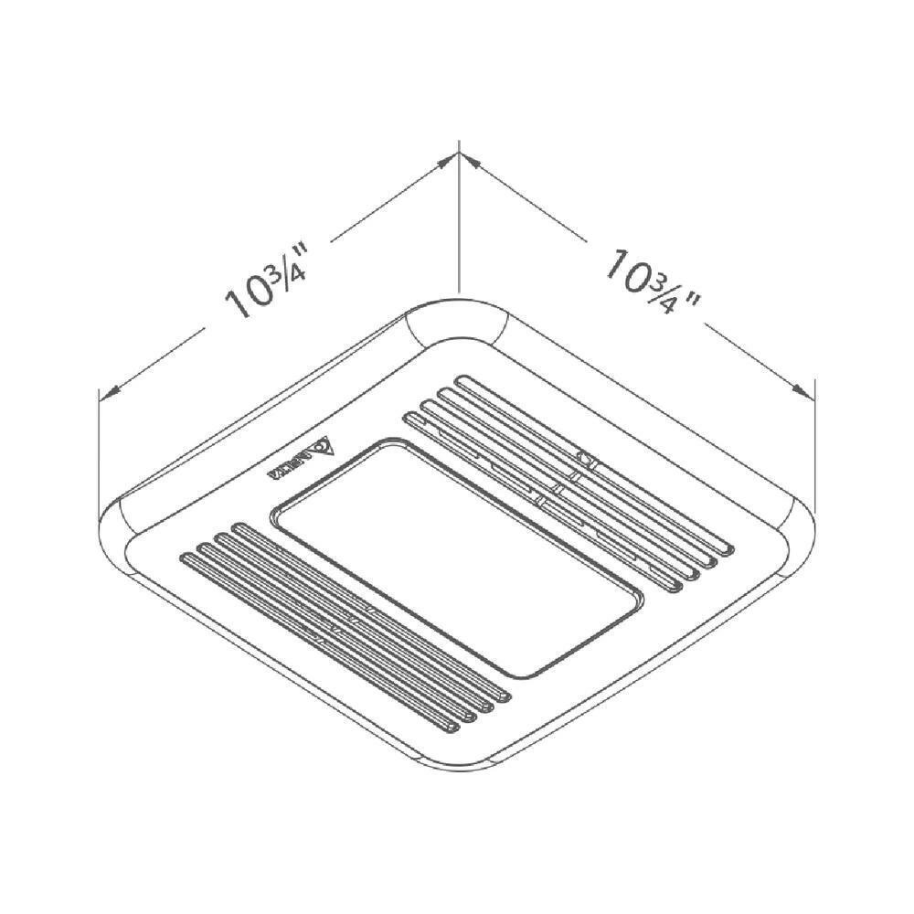 Delta Exhaust Bath Fan LED Light Vent Breez GreenBuilder Series 80 CFM Ceiling