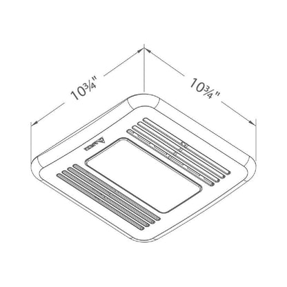 Delta Exhaust Bath Fan LED Light Vent Breez GreenBuilder Series 80 CFM Ceiling