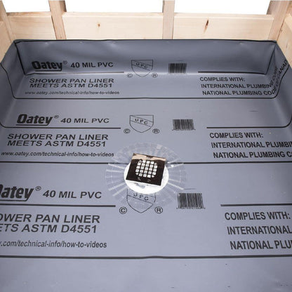 5 Ft. X 6 Ft. Gray Pvc Shower Pan Liner | Oatey Measurement Mil Durable Lines