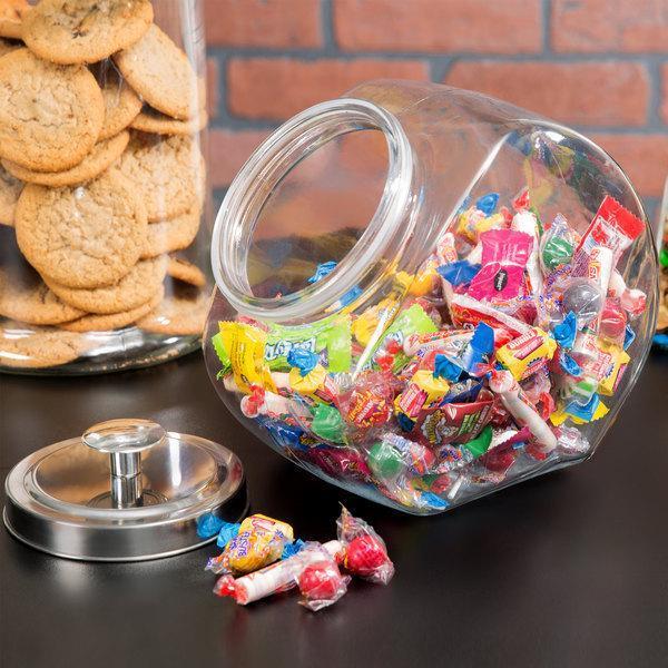 4-Pack 1 Gallon Glass Penny Candy Coffee Beans Jar With Chrome Lid Home Kitchen