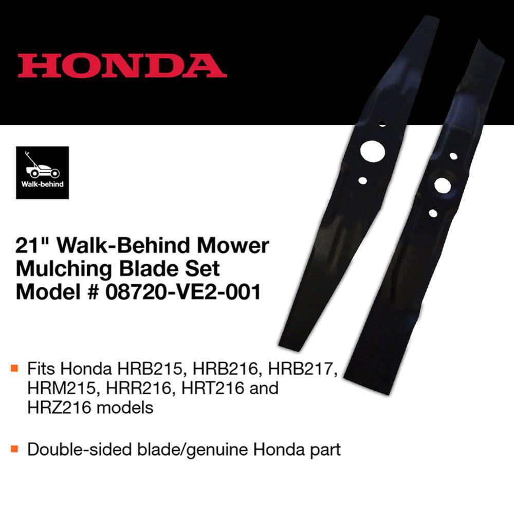 21 in. Mulching Blades Quadracut Replacement Set Mower HRR Genuine Parts