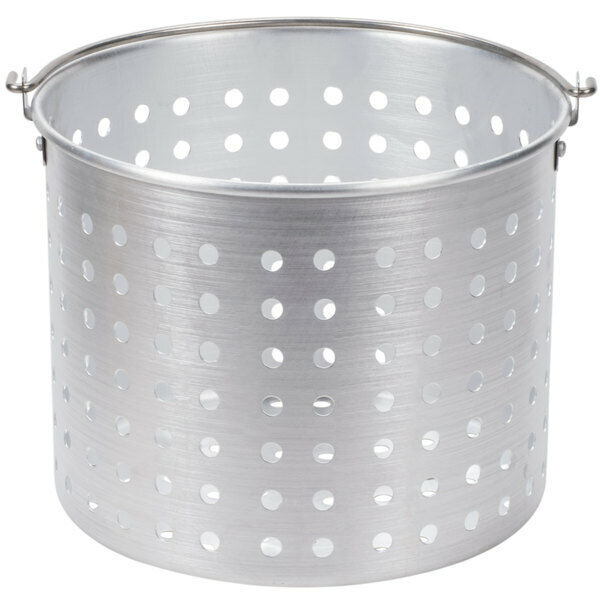 20 Qt. Round Commercial Silver Aluminum Stock Pot Steamer Basket Durable New