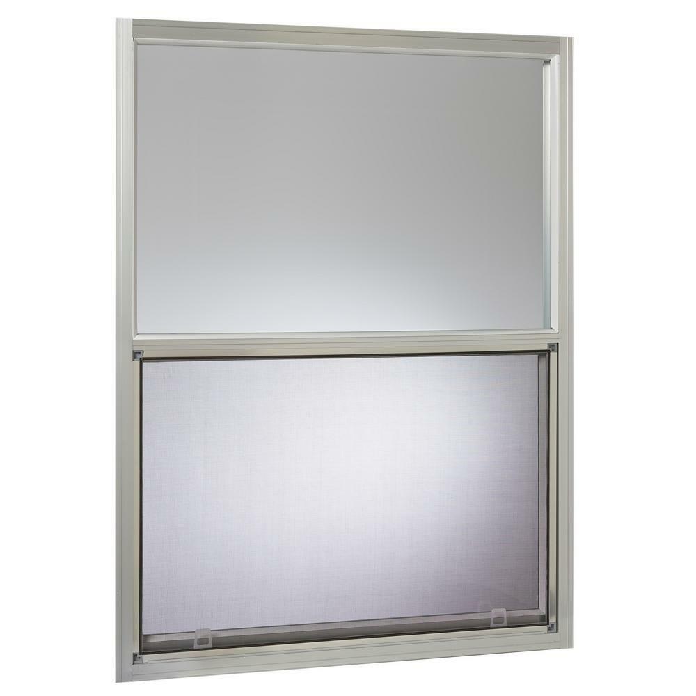 Mobile Home Single Hung Aluminum Window Silver Lightweight Insect Screen