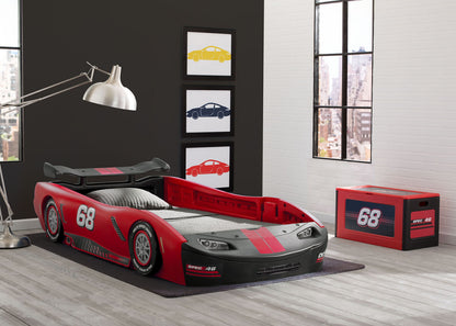 Boys Red Turbo Race Car Twin Plastic Toddler Race Car Bed Kid Child Bedroom NEW