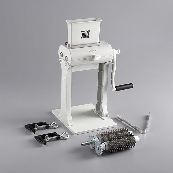 Manual 31-Blade Meat Tenderizer with Jerky Slicer Blade Set Two Legs and Clamps