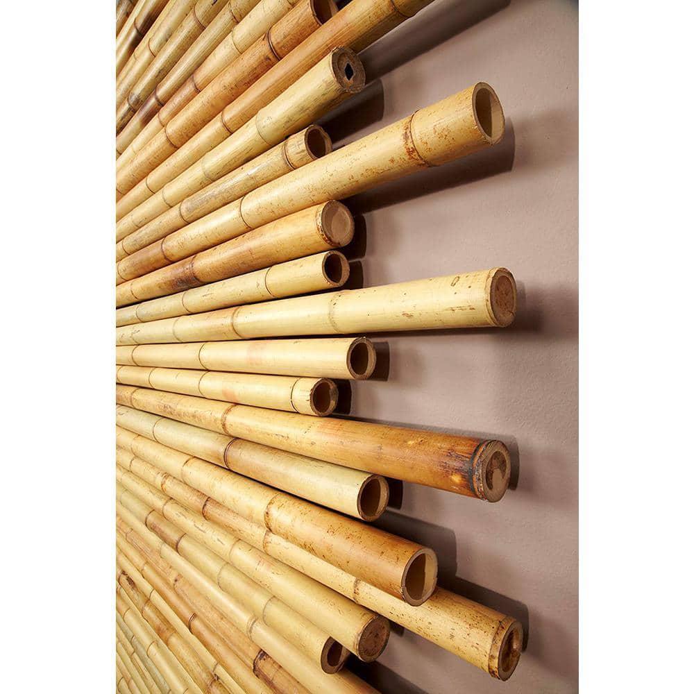 1 in. x 8 ft. Natural Bamboo Poles (25-Pack/Bundled) | Backyard Support Trellis