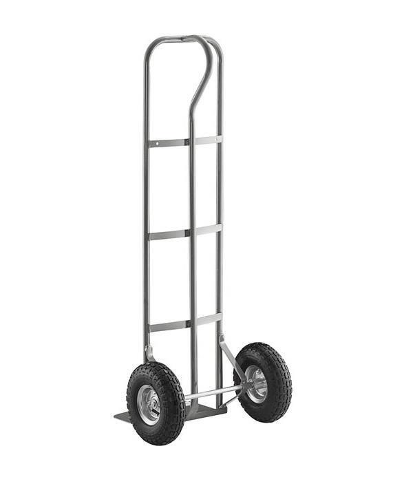 600 lb. Convertible Hand Truck 10" Pneumatic Wheels Utility Dolly Gray