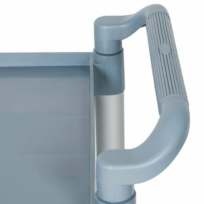 GRAY 3-Shelf 42" x 20" x 38" Heavy Duty Plastic Open Utility / Bussing Cart