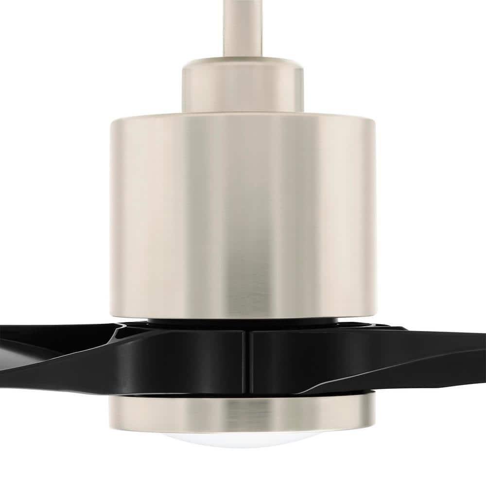 Ceiling Fan With Light Remote Control Kit Large 60" LED Polished Nickel Dimmable