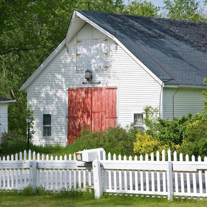 Fence Paint 5 Gallon White Exterior Barn Livestock-Safe Blistering Resistant