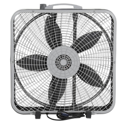 Lasko 20 in. Power Plus Box Fan 3-Speed Floor Steel Indoor Built-in Carry