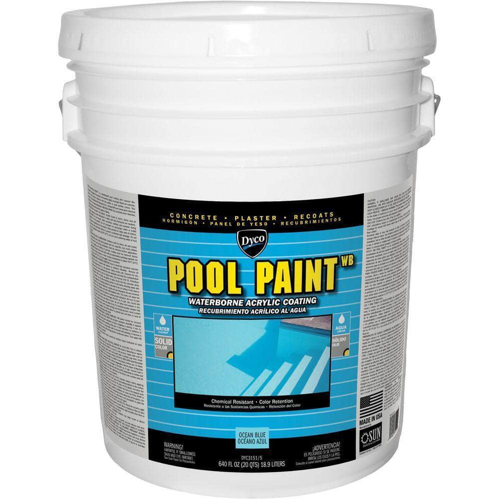 Pool Paint 5 Gal. 3151 Ocean Blue Semi-Gloss Acrylic Exterior Paint