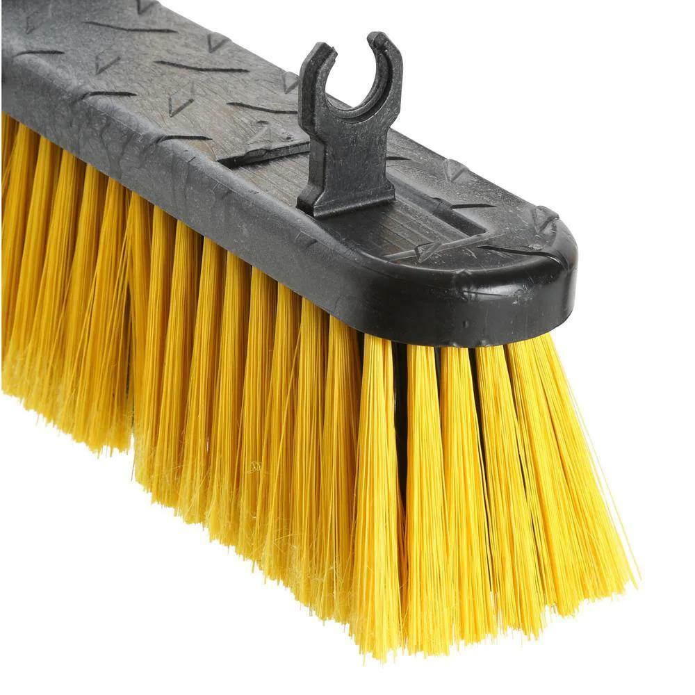 Bulldozer 24 In. Multi-Surface Fiberglass Push Broom Garage Shop Patio Job Site