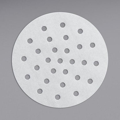 500 5" Perforated Round Wax Coated Hamburger Patty Paper Sheets with Holes