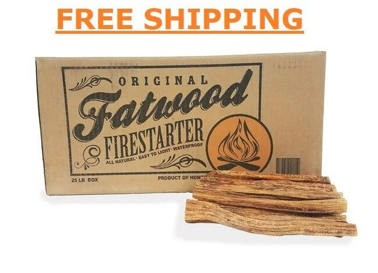 Earth Worth 25 Pound Box - Fatwood Fire starter Original Kindling Sticks