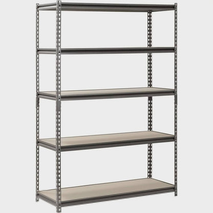 5 Shelf Heavy Duty Metal Muscle Rack Garage Shelving Storage 48"W x 18"D x 72"H