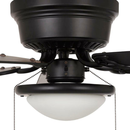 Black Ceiling Fan 52 In. LED Indoor Reversible Blades 3 Speed Flush Mount Quiet