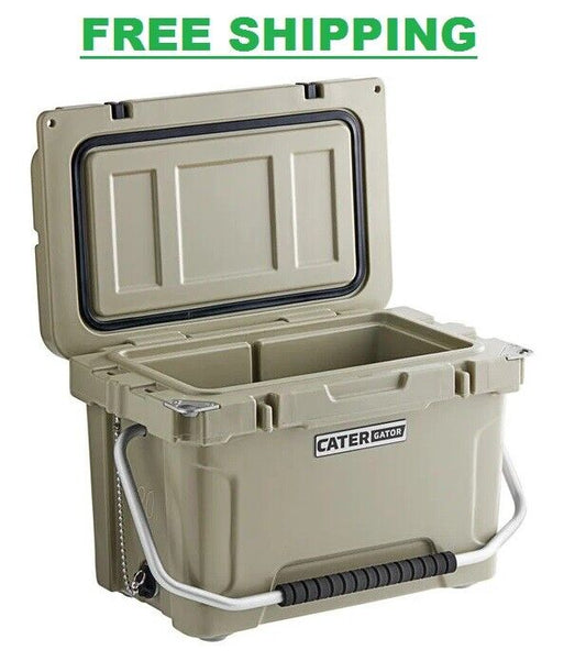 HEAVY DUTY TAN 20 Qt Roto Molded Cooler 10 DAY Ice Beer TRIPLE Insulated Chest