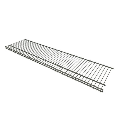 Wire Closet Shelf 72 in. x 12 in. Nickel Wide Mesh Ventilated Shelving Steel