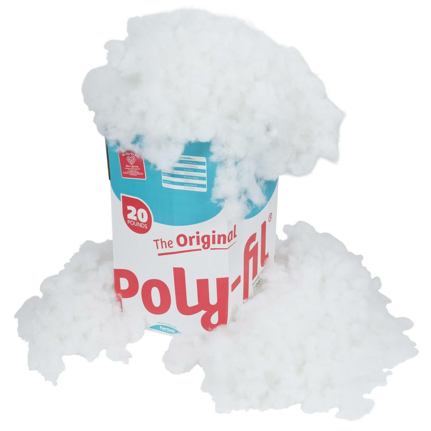 Poly-Fil Pillows Stuffing Polyester Fiber Soft Fills Cushion Polyfil Stuff 20LB