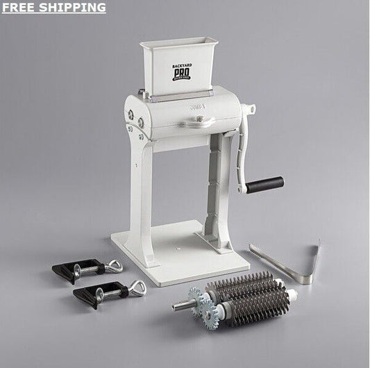 Manual 31-Blade Meat Tenderizer with Jerky Slicer Blade Set Two Legs and Clamps