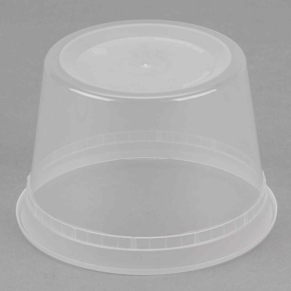 240 Heavy Duty 16 OZ Microwavable Clear Round Plastic Deli Food Container & Lid