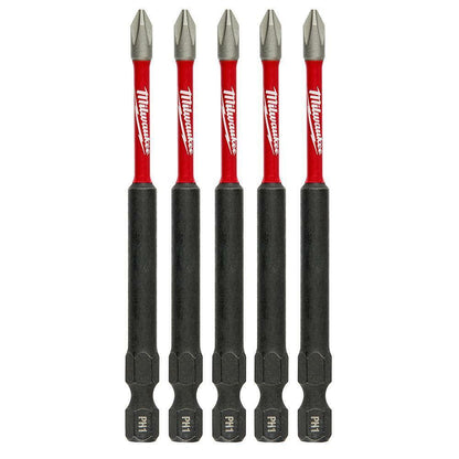 SHOCKWAVE Philips #1 3.5 in. Impact Duty Steel Screwdriver Bit (5-Pack)