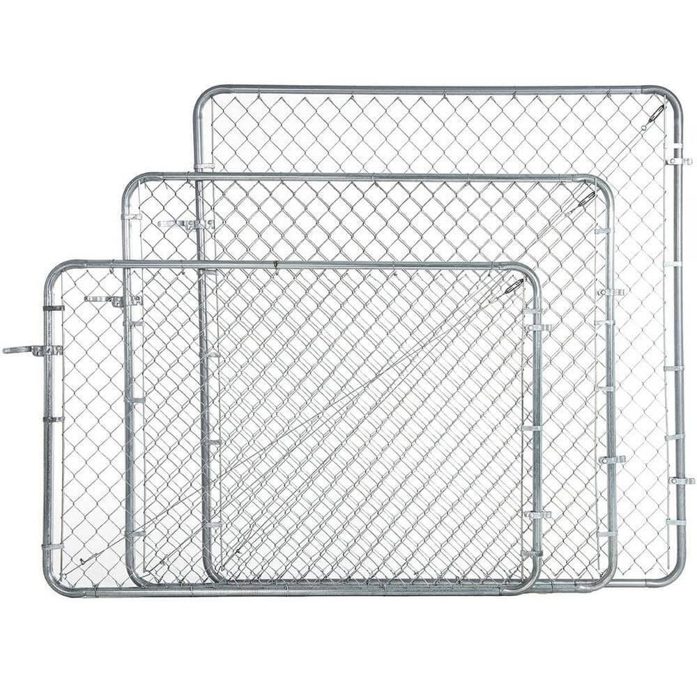 Chain Link Fence Gate Galvanized Metal 6 X 5 ft. Adjustable Single Walk-Through