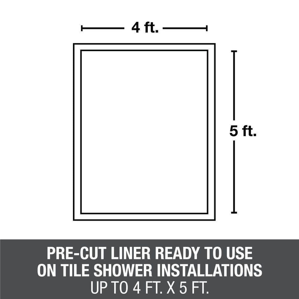 5 Ft. X 6 Ft. Gray Pvc Shower Pan Liner | Oatey Measurement Mil Durable Lines