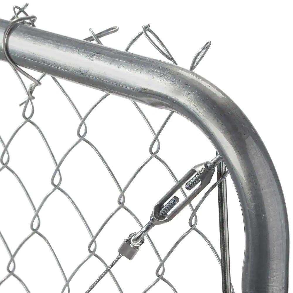 Chain Link Fence Gate Galvanized Metal 6 X 5 ft. Adjustable Single Walk-Through