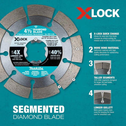 X-lock 4-1/2 In. Diamond Blade Variety Pack For Masonry Cutting (3-pieces)