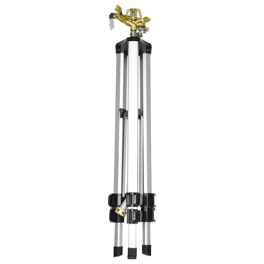 Deluxe Metal Pulsator Sprinkler with Tripod, up to 85 ft. Dia, Large Lawns Grass