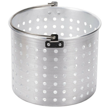 20 Qt. Round Commercial Silver Aluminum Stock Pot Steamer Basket Durable New