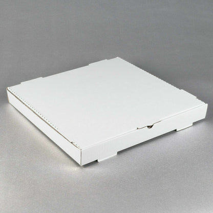 (50-Case) 18" x 18" x 2" White Corrugated Plain Pizza Bakery Square Take-Out Box